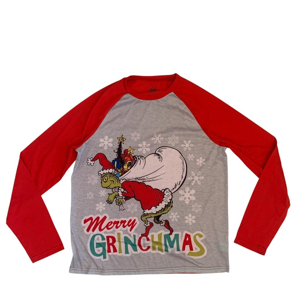 Dr Seuss The Grinch Men's Size S Merry Grinchmas Long Sleeve T-Shirt